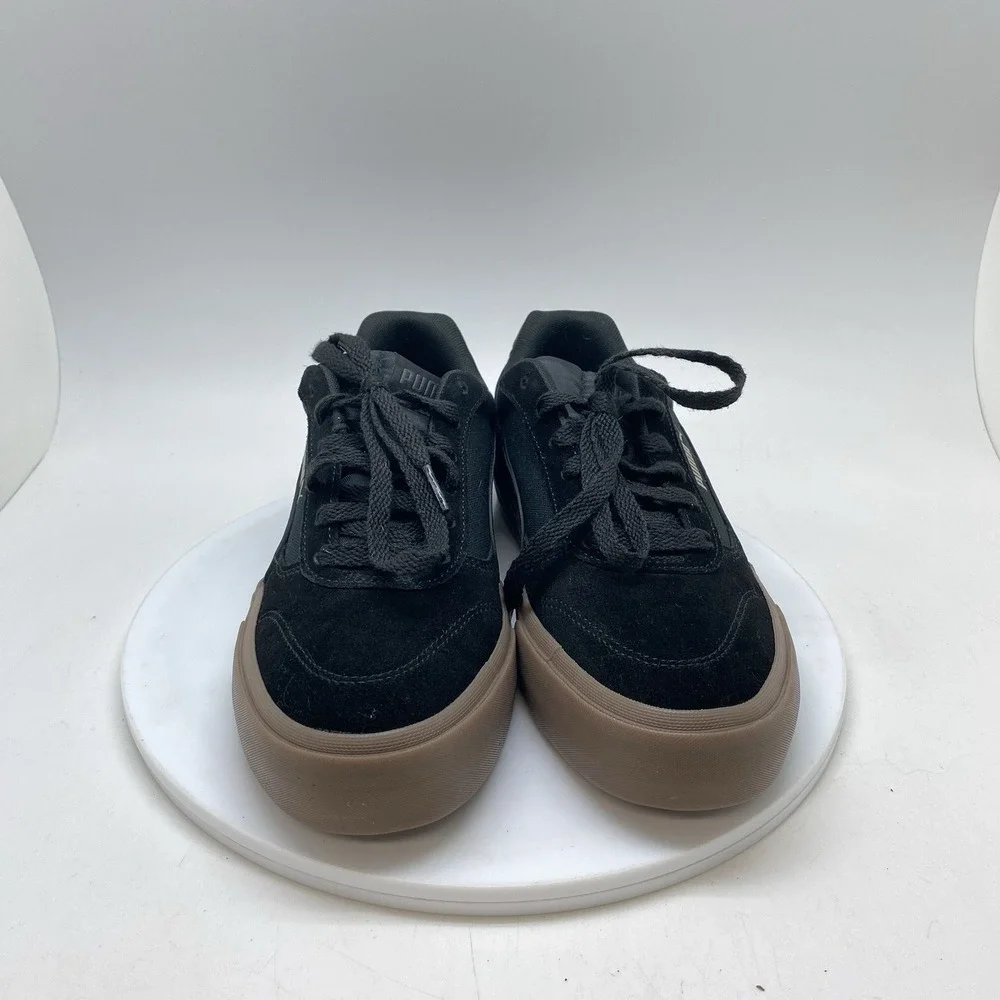 Puma Sneakers Mens 8.5 Black Suede Platform Court Classic Vulcanized 404131-01